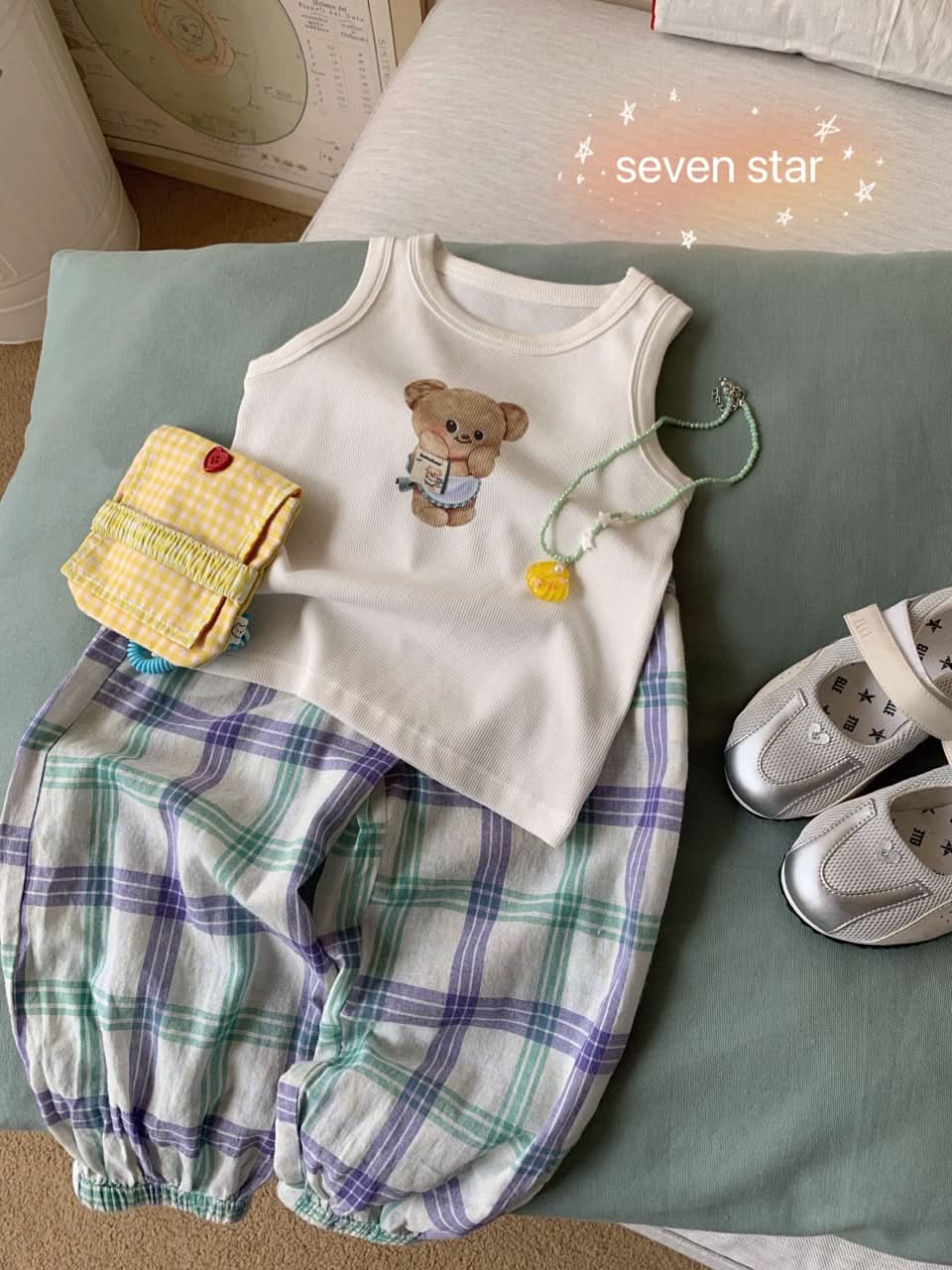 Bear Tank Top— White