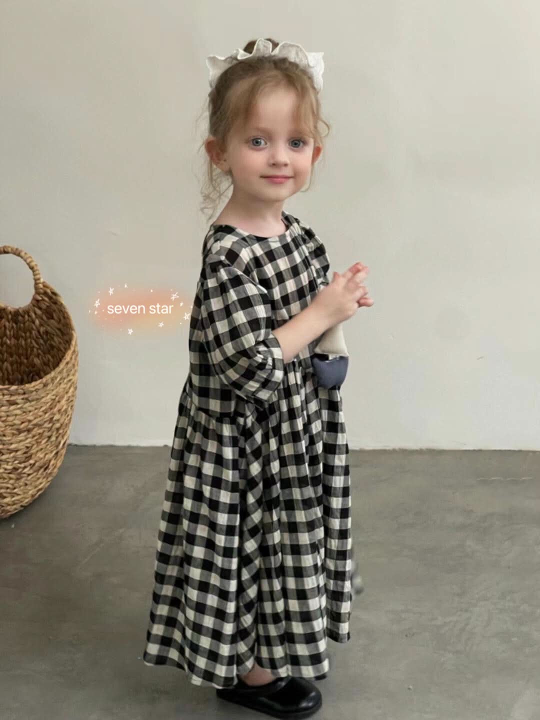 Black and White Plaid Dress