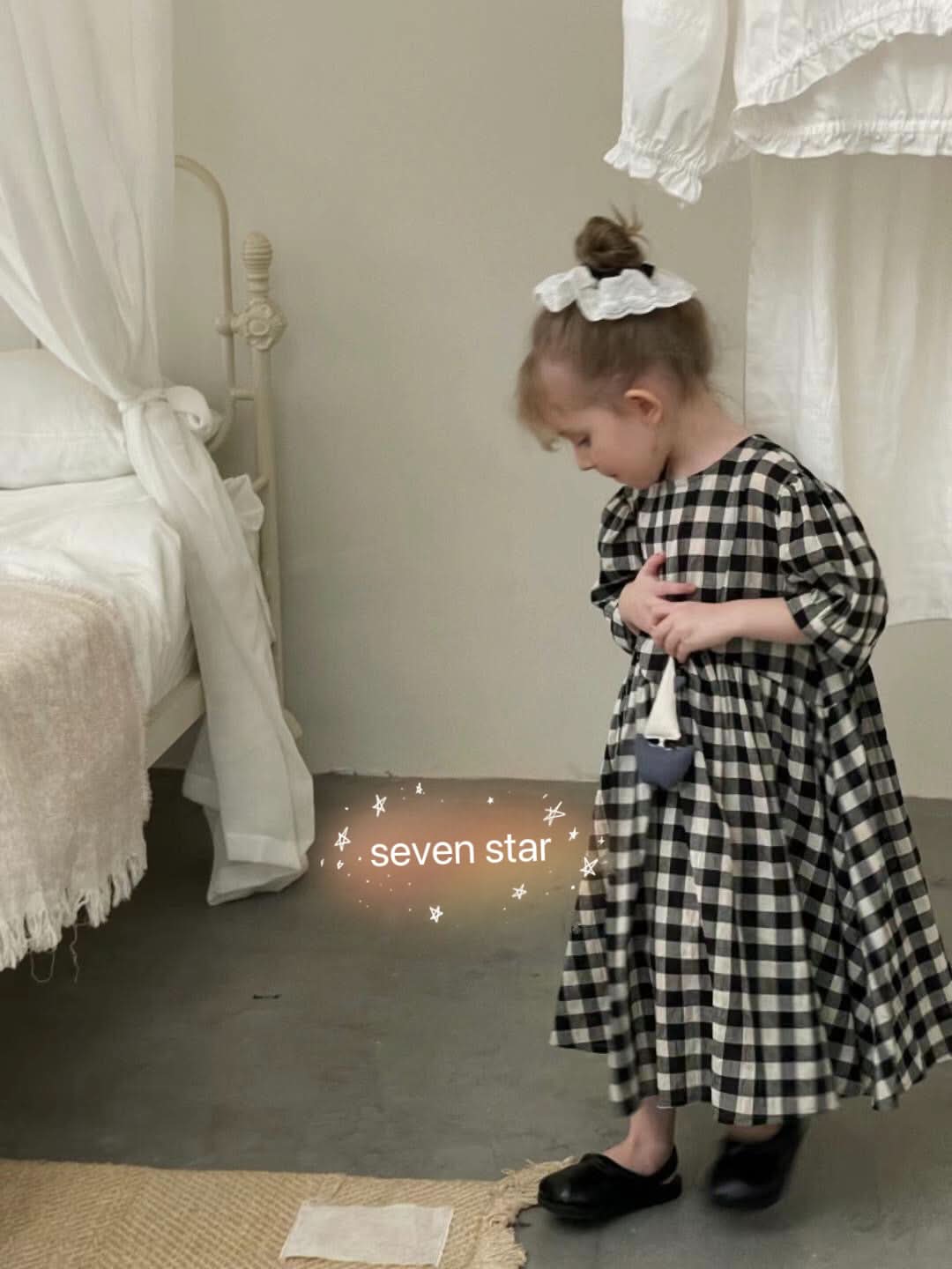 Black and White Plaid Dress