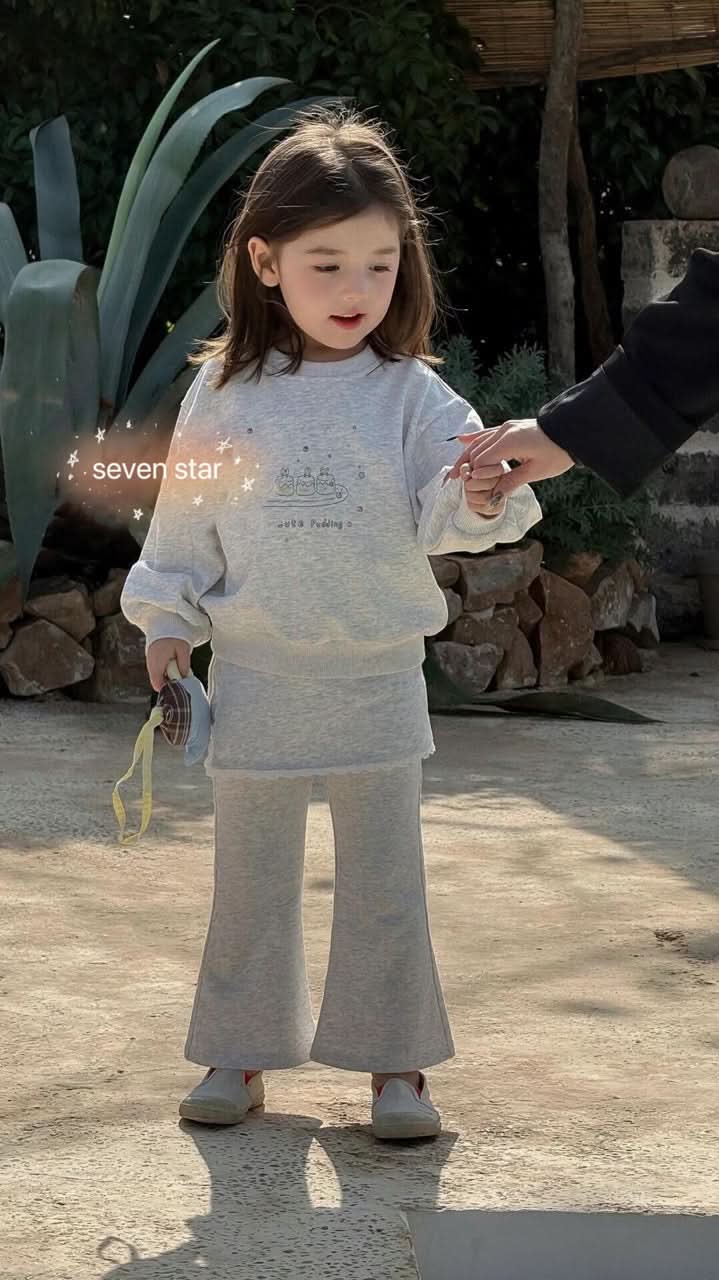 Cartoon Sweatshirt & Pants Set
