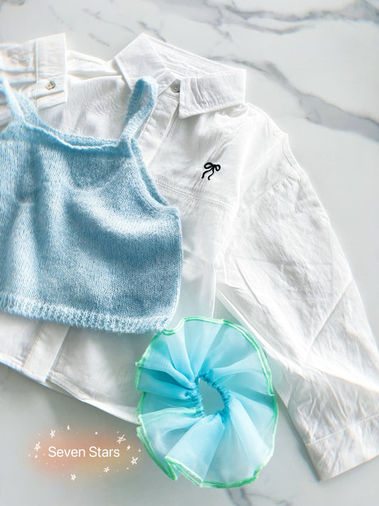 Knit Camisole-Blue