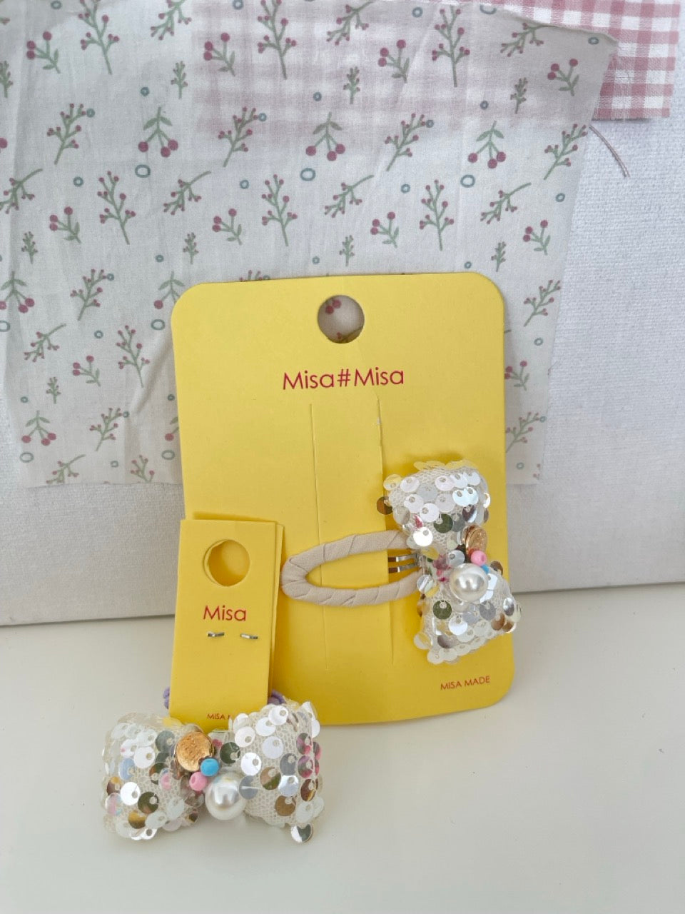 Hair clip and tie set