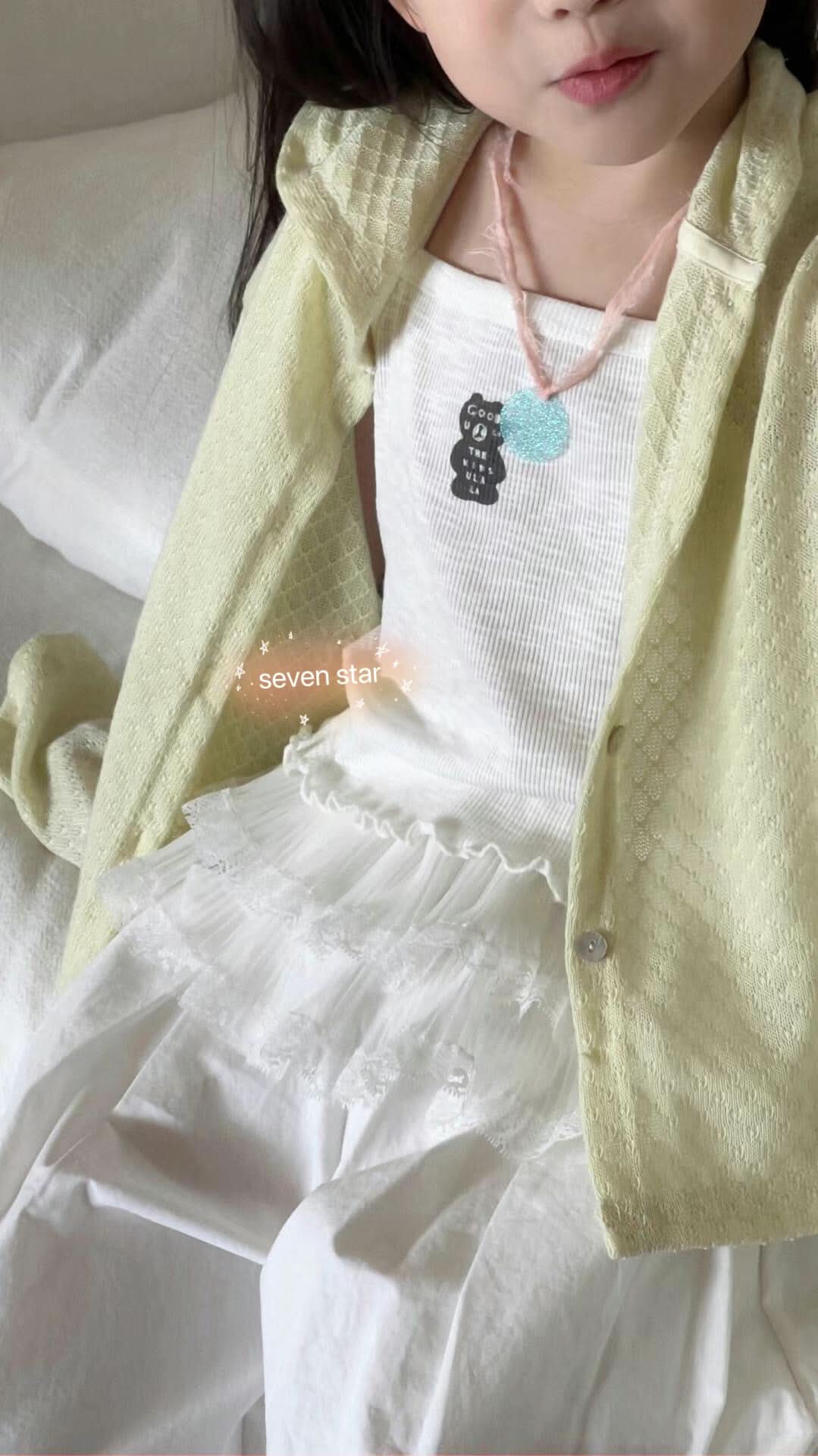 Little Bear Camisole-White