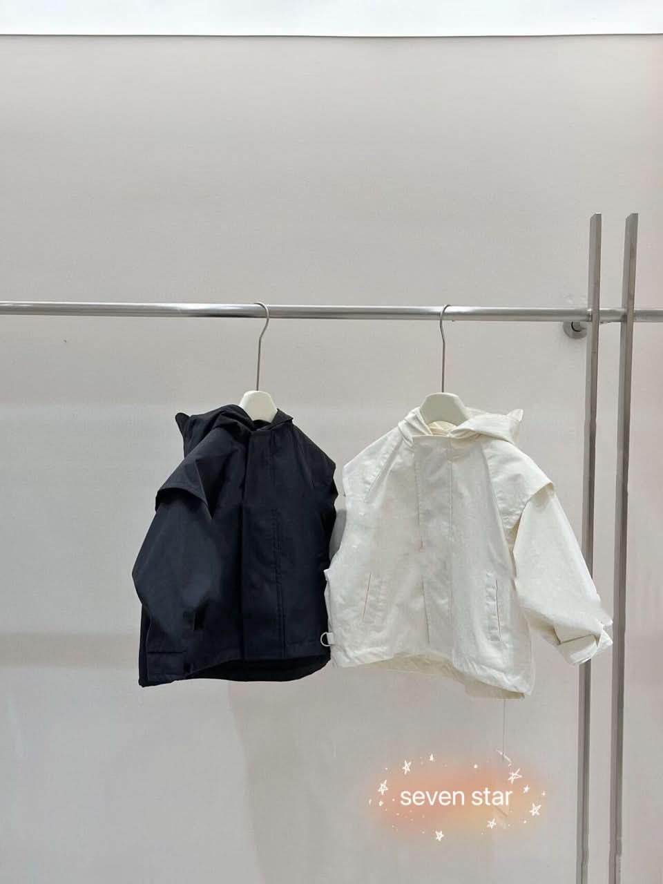 Black Oversize Hooded Jacket