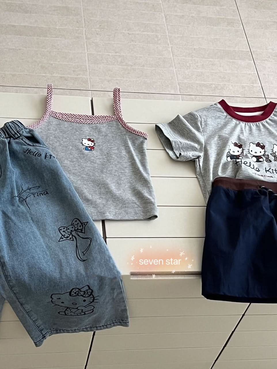 Kitten Printed Jeans