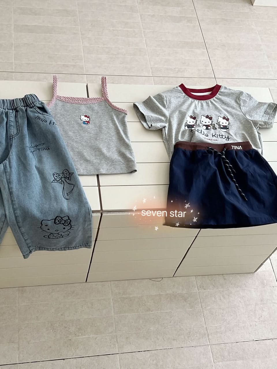Kitten Printed Jeans