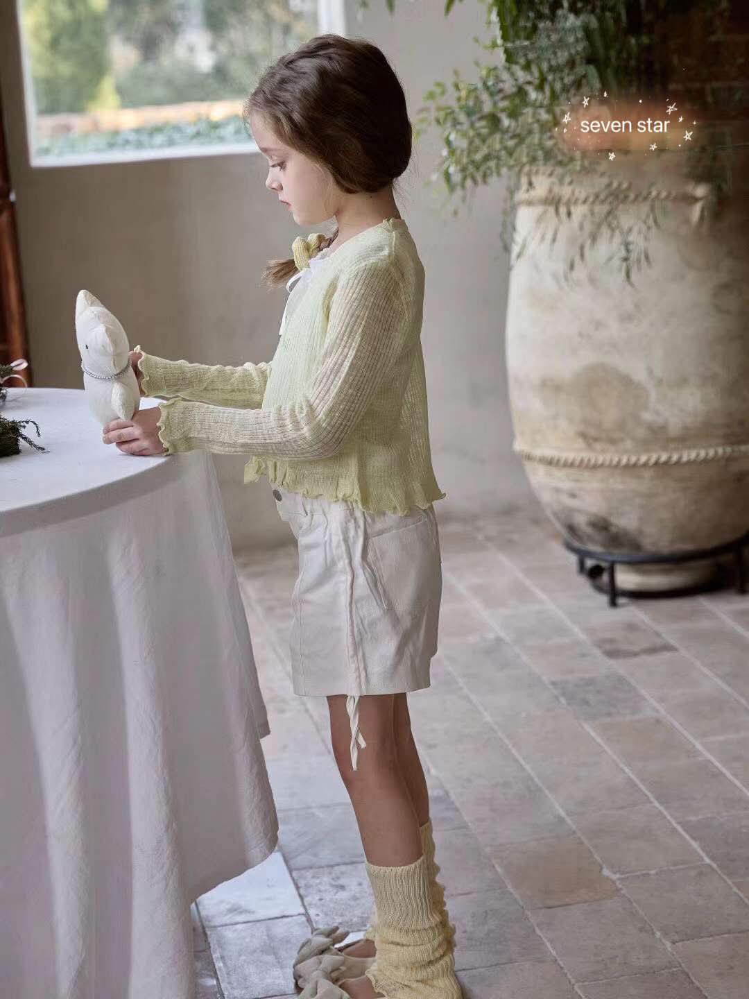 Knitted Leg Warmers-Apricot