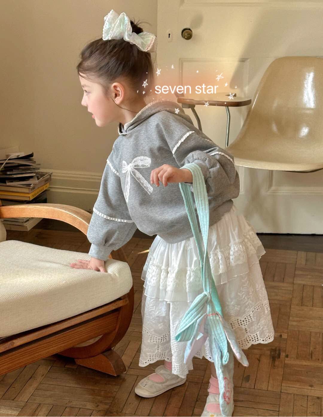 Lace Ribbon Bow hoodie