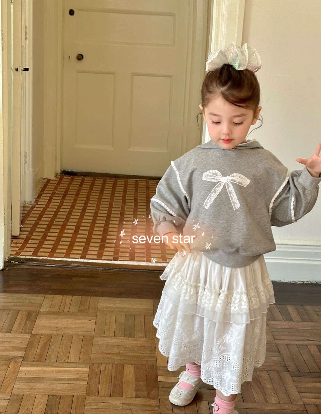 Lace Ribbon Bow hoodie