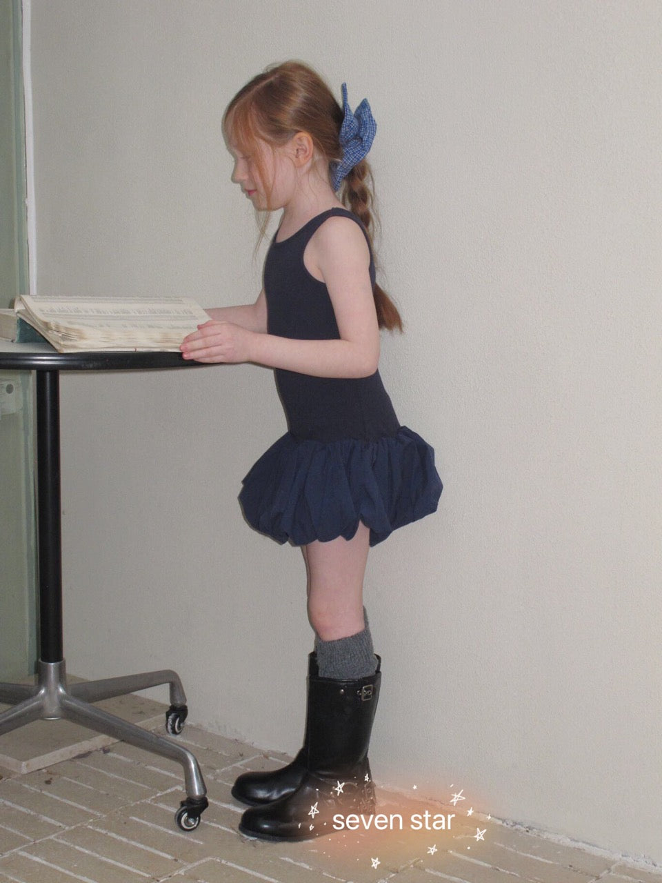 Navy T-shirt Overall Dress