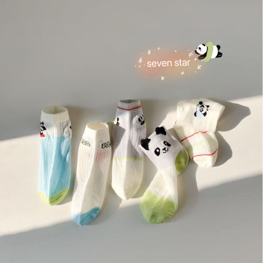 Panda Crew Socks(5 pairs)