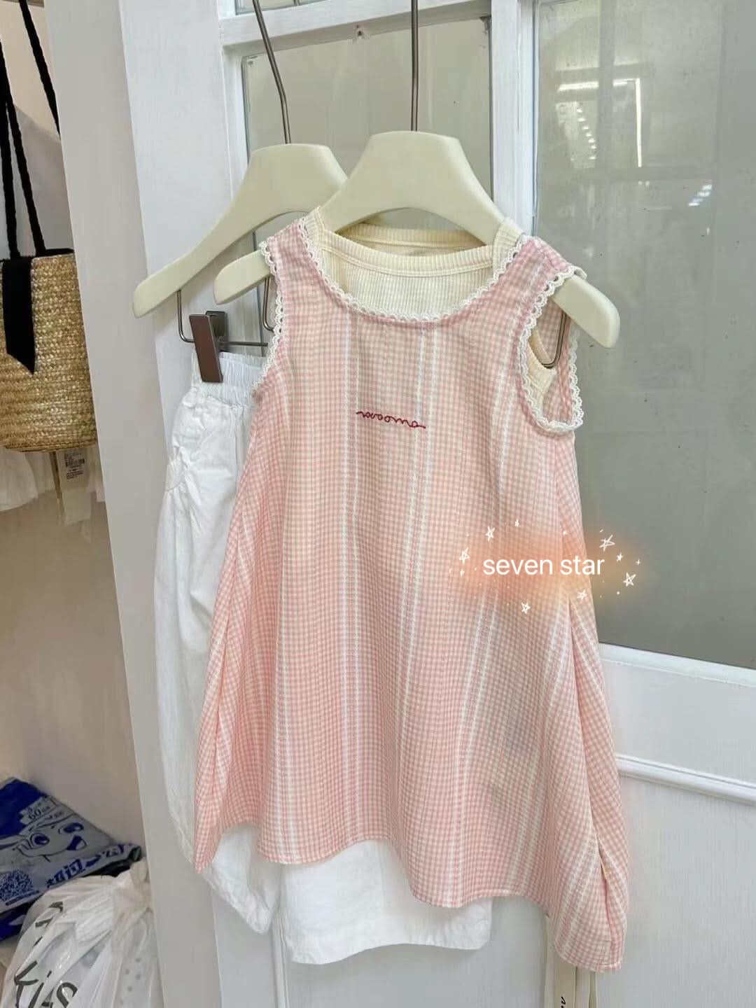 Pink Plaid Casual girl Dress