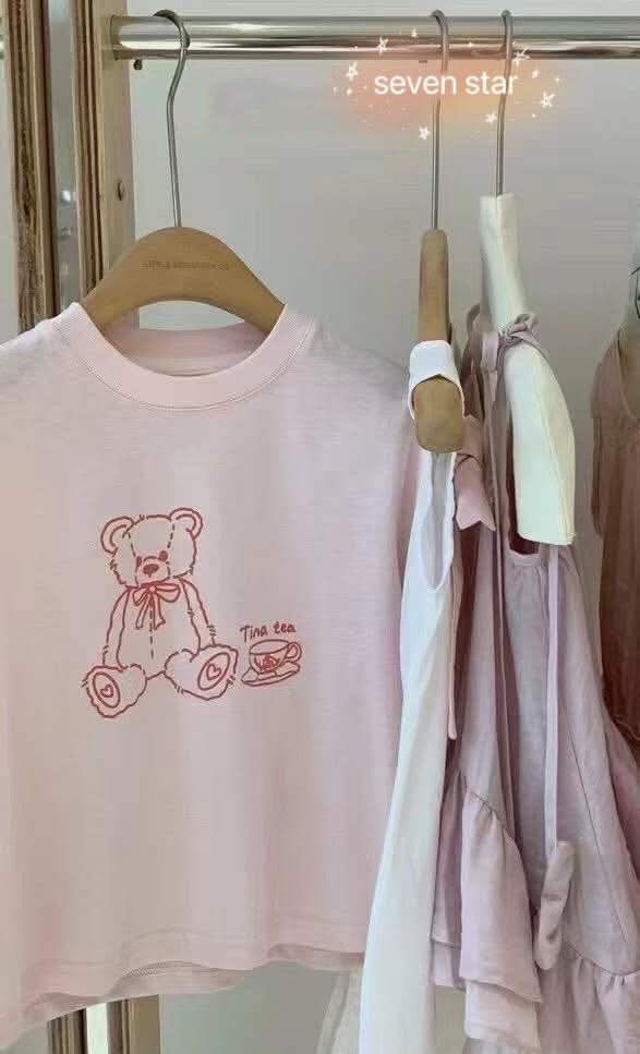 Pink Bear Lace Tee Shirt