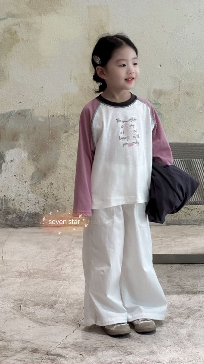 Pink Raglan Long Sleeves Tee