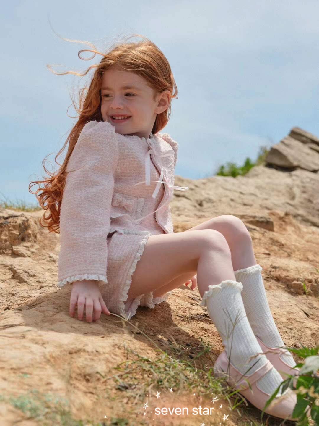 Plaid Tweed Jacket & Shorts Set