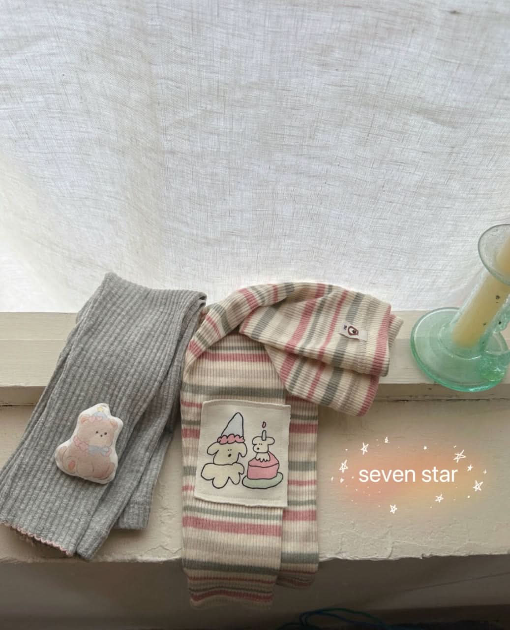 Puffy Bear Leggings—Grey