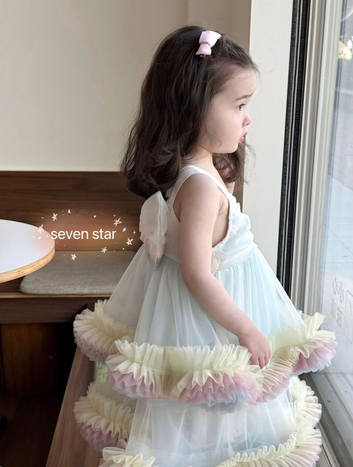 Rainbow Tiered Ruffle Dress