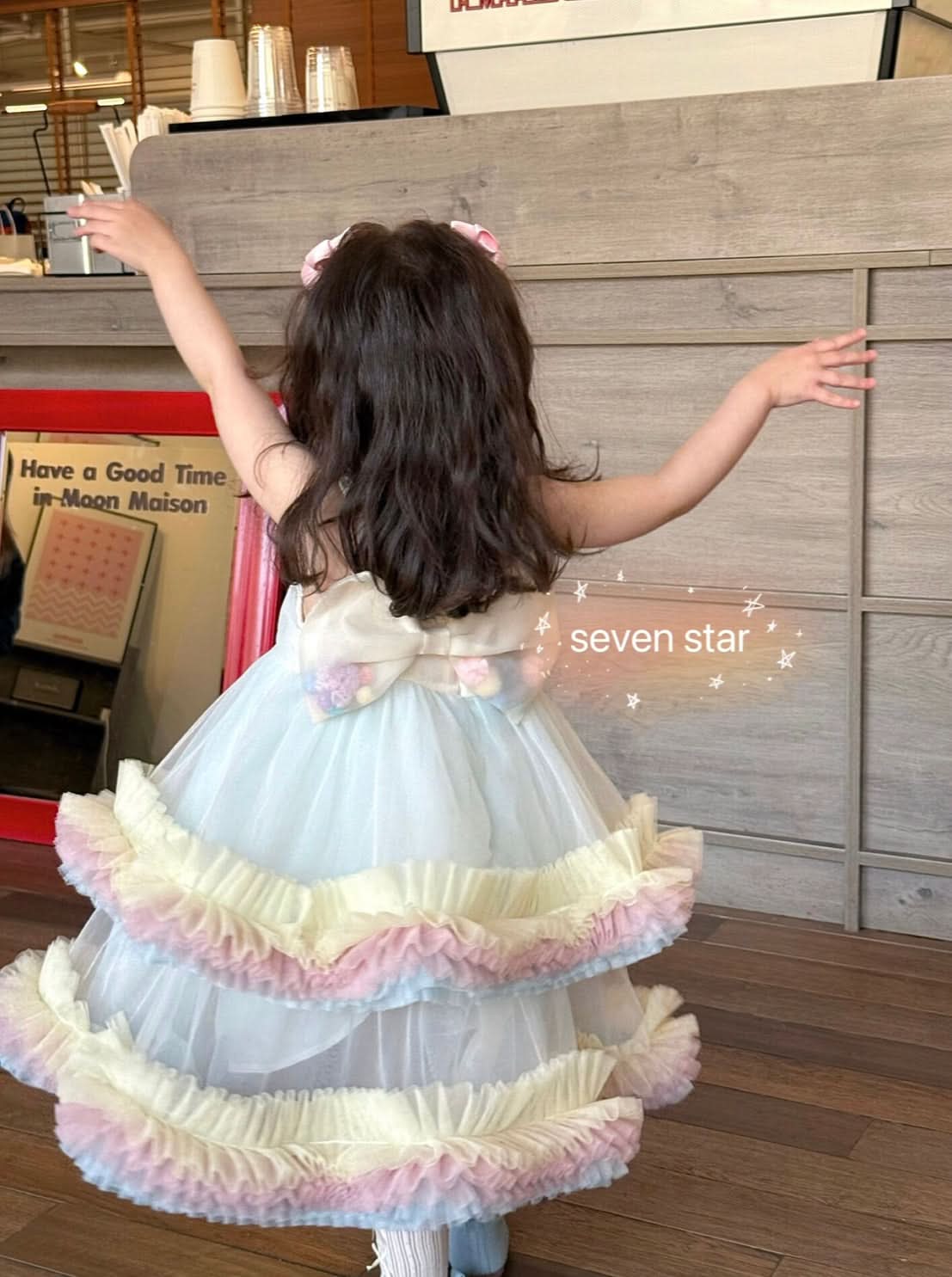 Rainbow Tiered Ruffle Dress