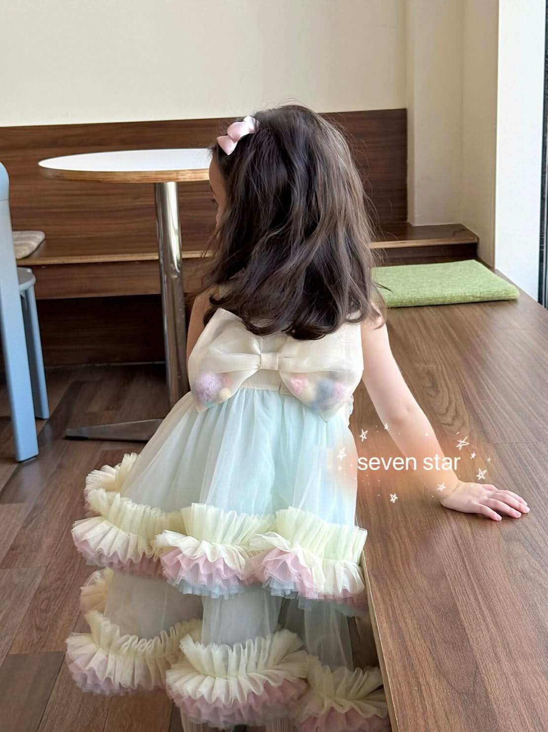 Rainbow Tiered Ruffle Dress