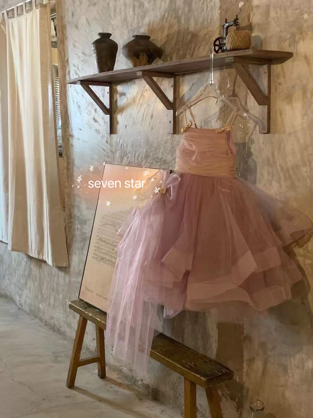 Ribbon Bow Tulle Dress Purple