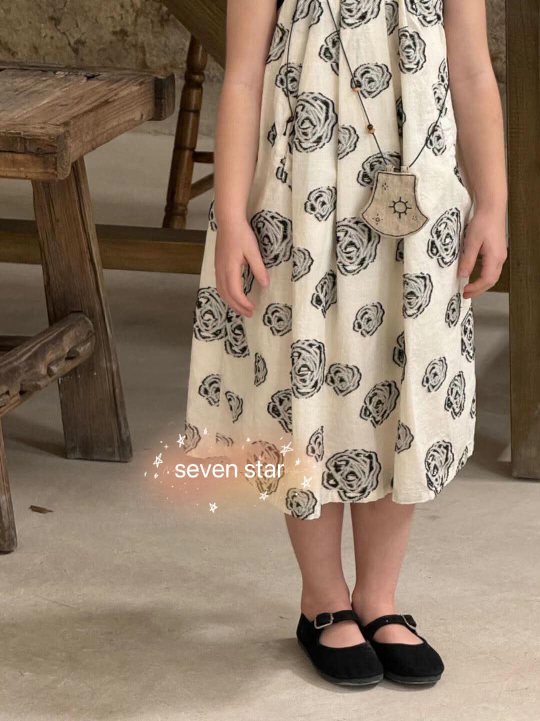 Rose Print girl Dress