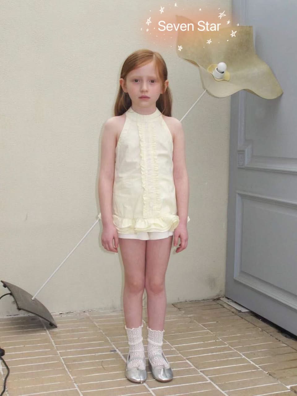 Ruffled Sleeveless Long Blouse