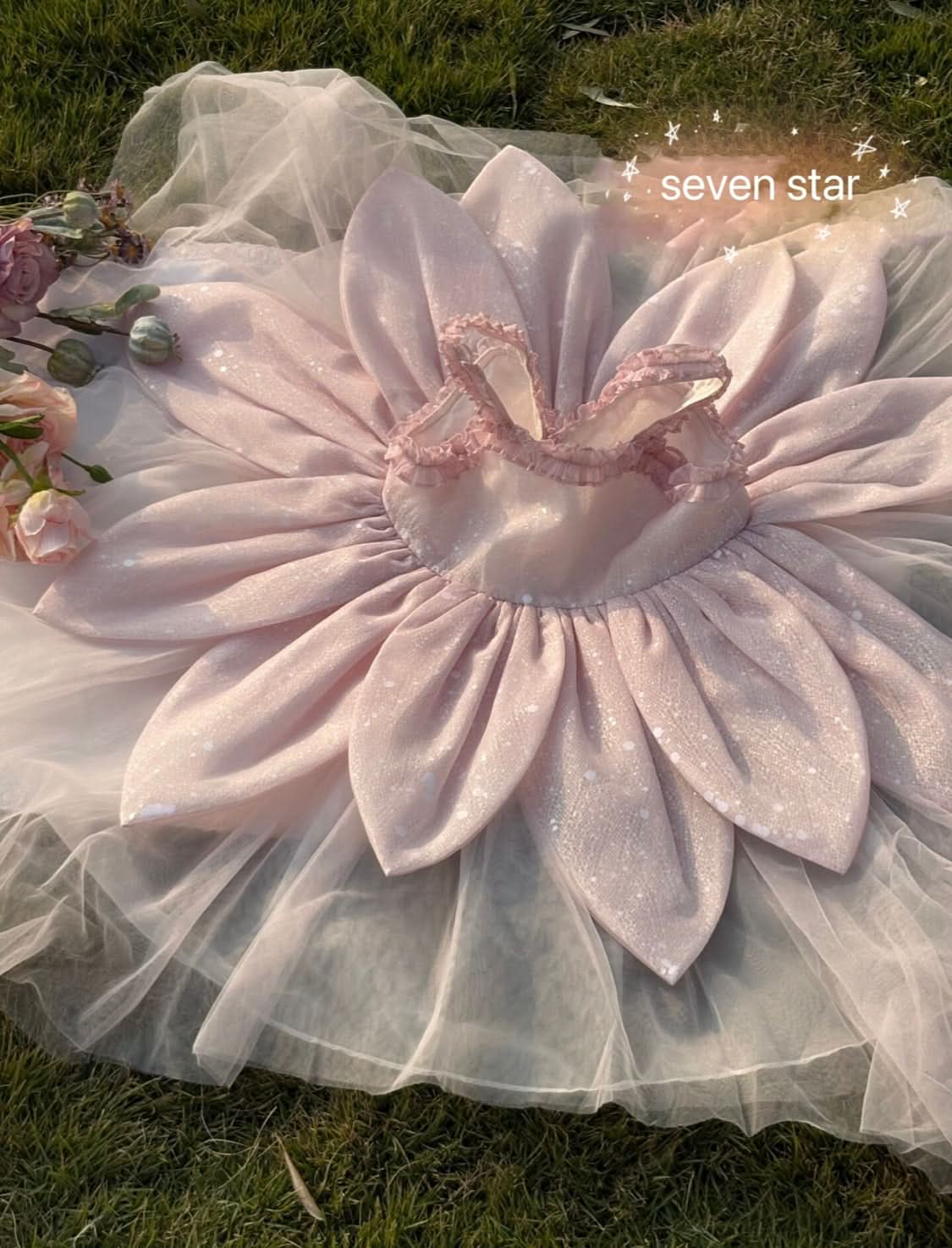Sequins Flower Tulle Dress