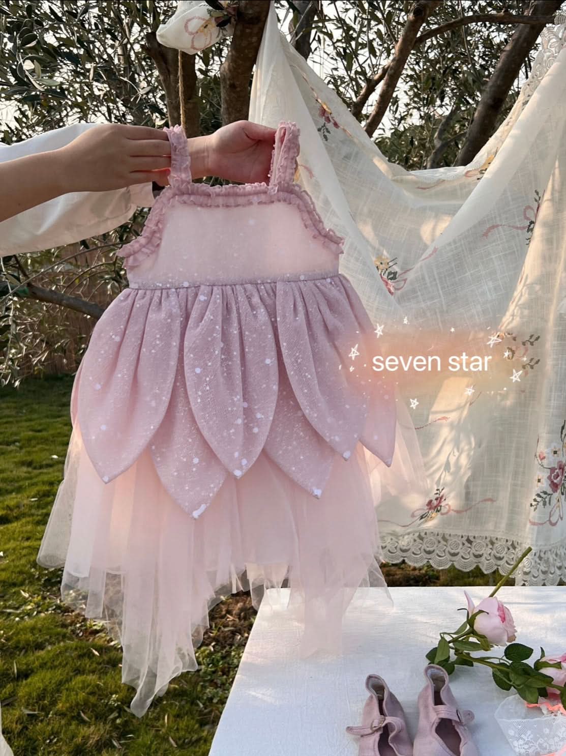 Sequins Flower Tulle Dress