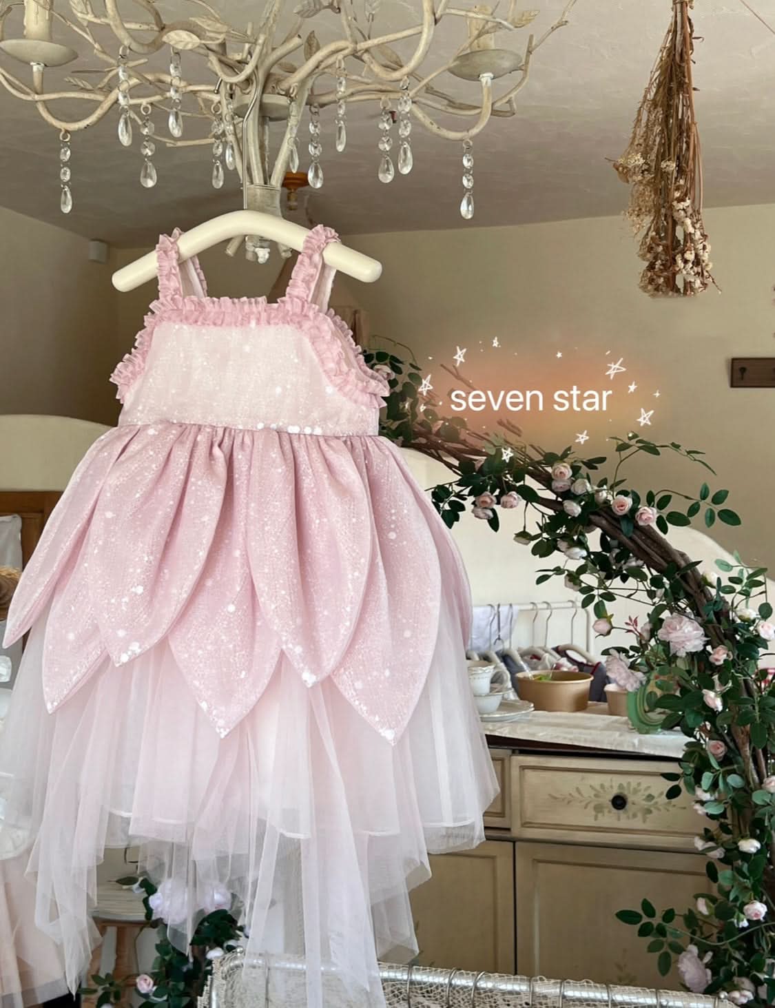 Sequins Flower Tulle Dress