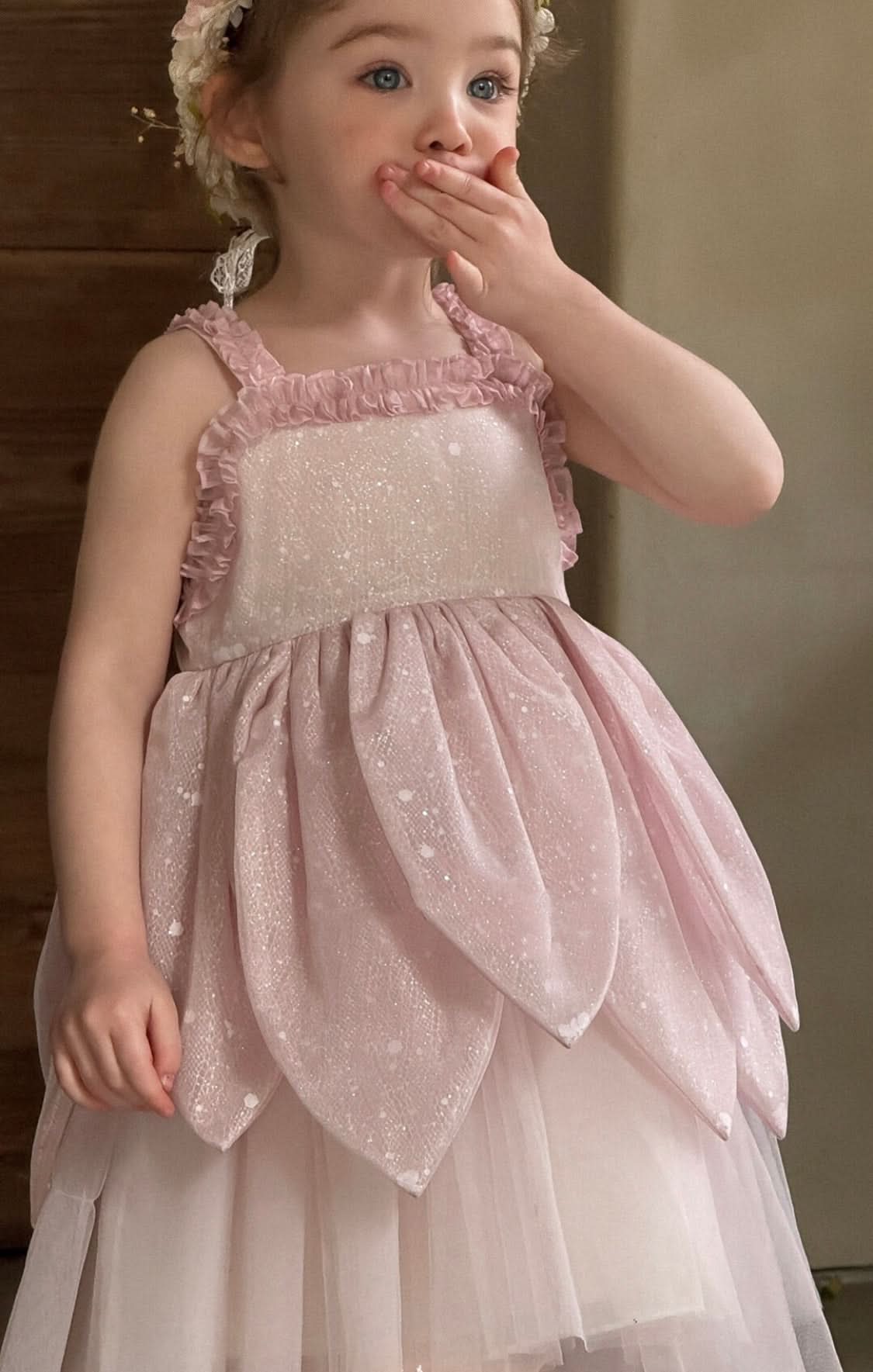 Sequins Flower Tulle Dress
