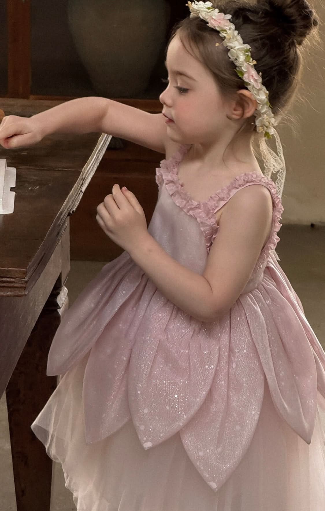 Sequins Flower Tulle Dress
