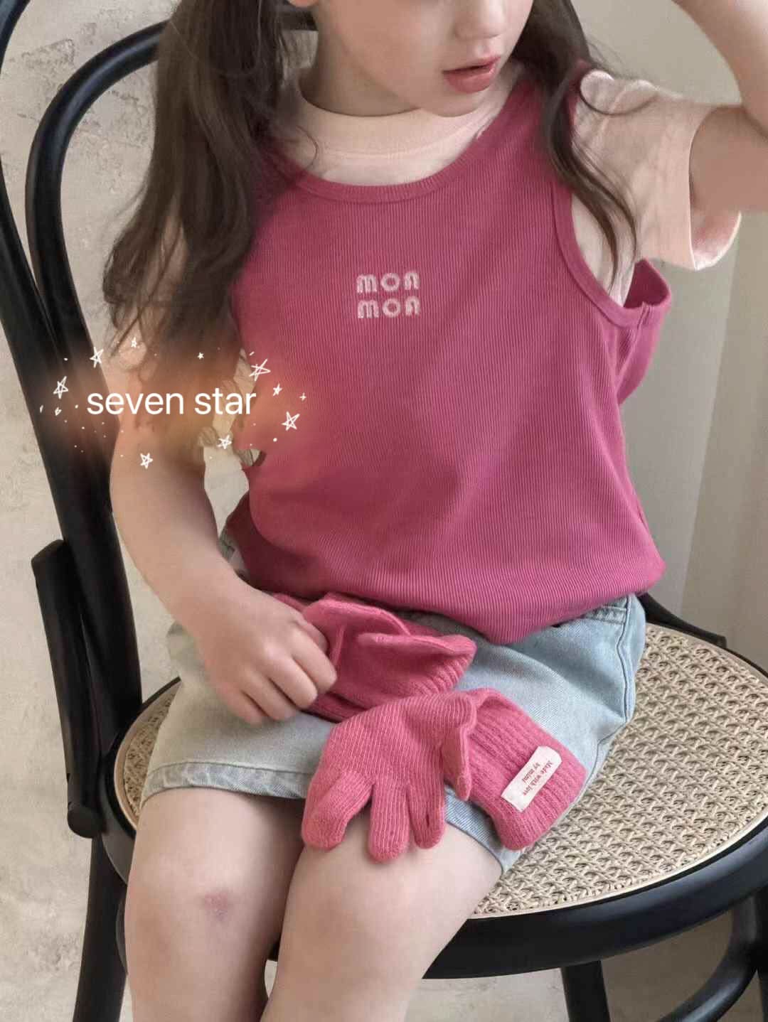 Two Pieces Short Sleeve T-Shirt-Pink