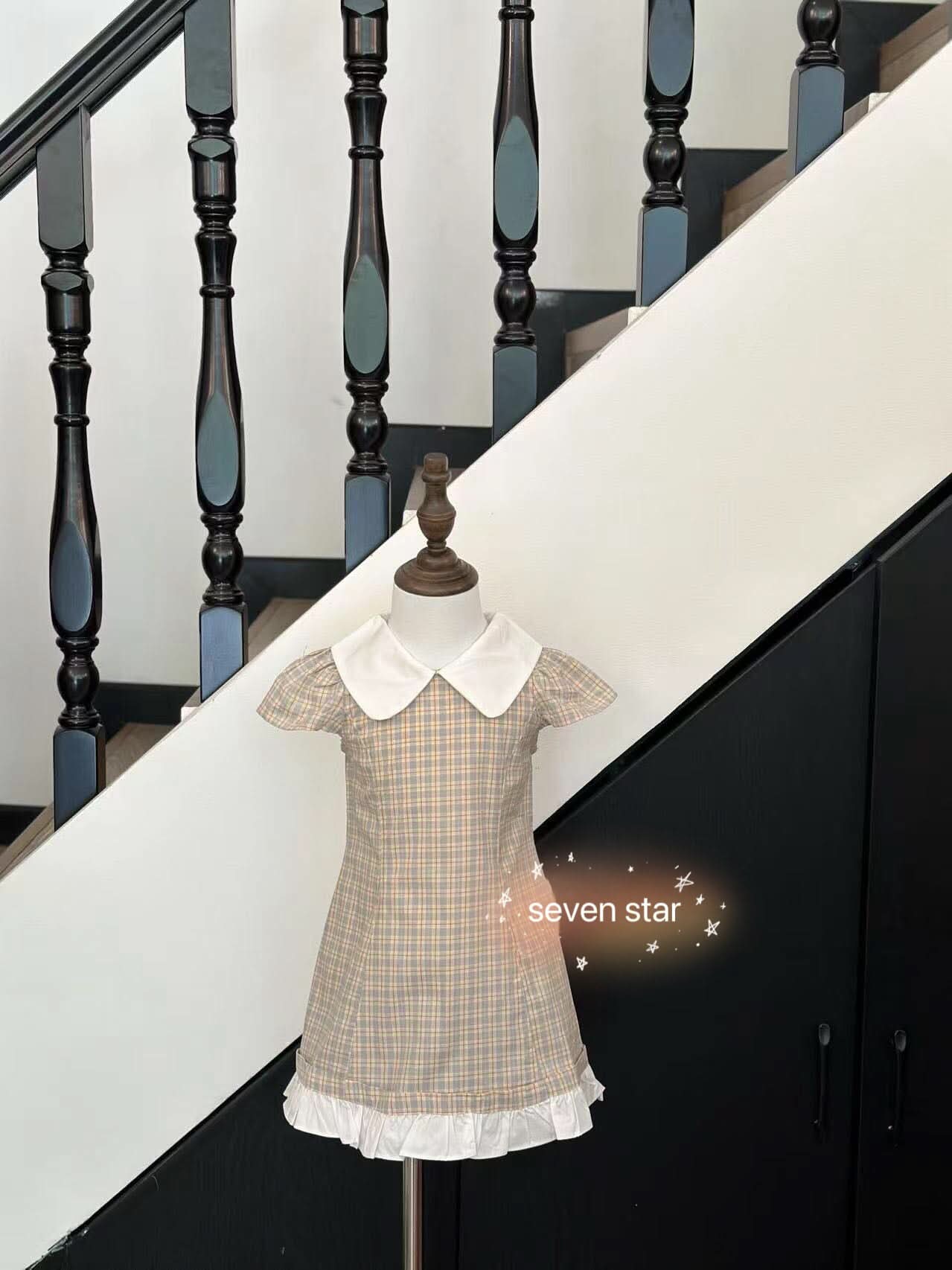 Yellow and Blue Plaid Dress