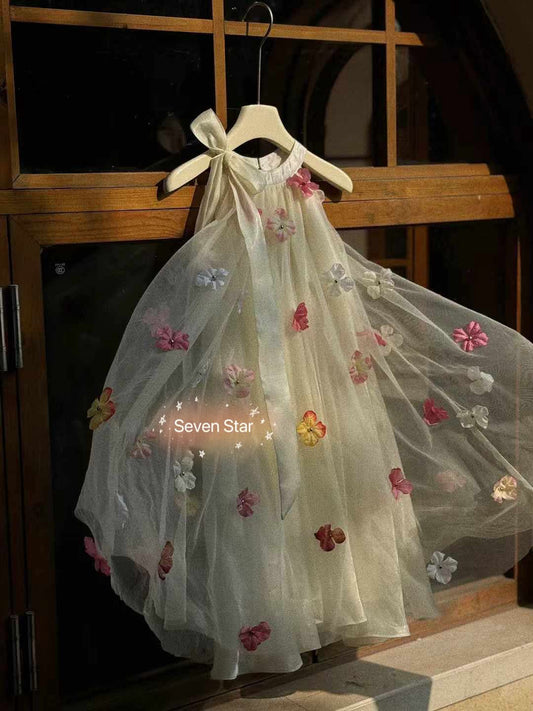 3D Floral Embroidery GIRL Dress