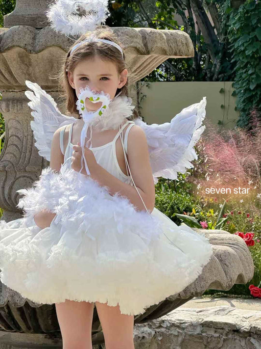 Angel Princess Tulle tutu girl Dress Costume