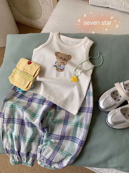 Bear Tank Top— White