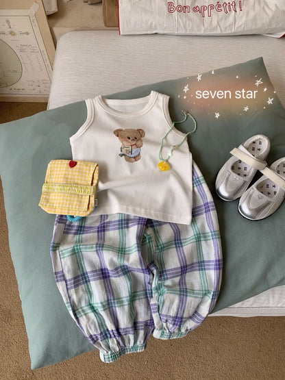Bear Tank Top— White