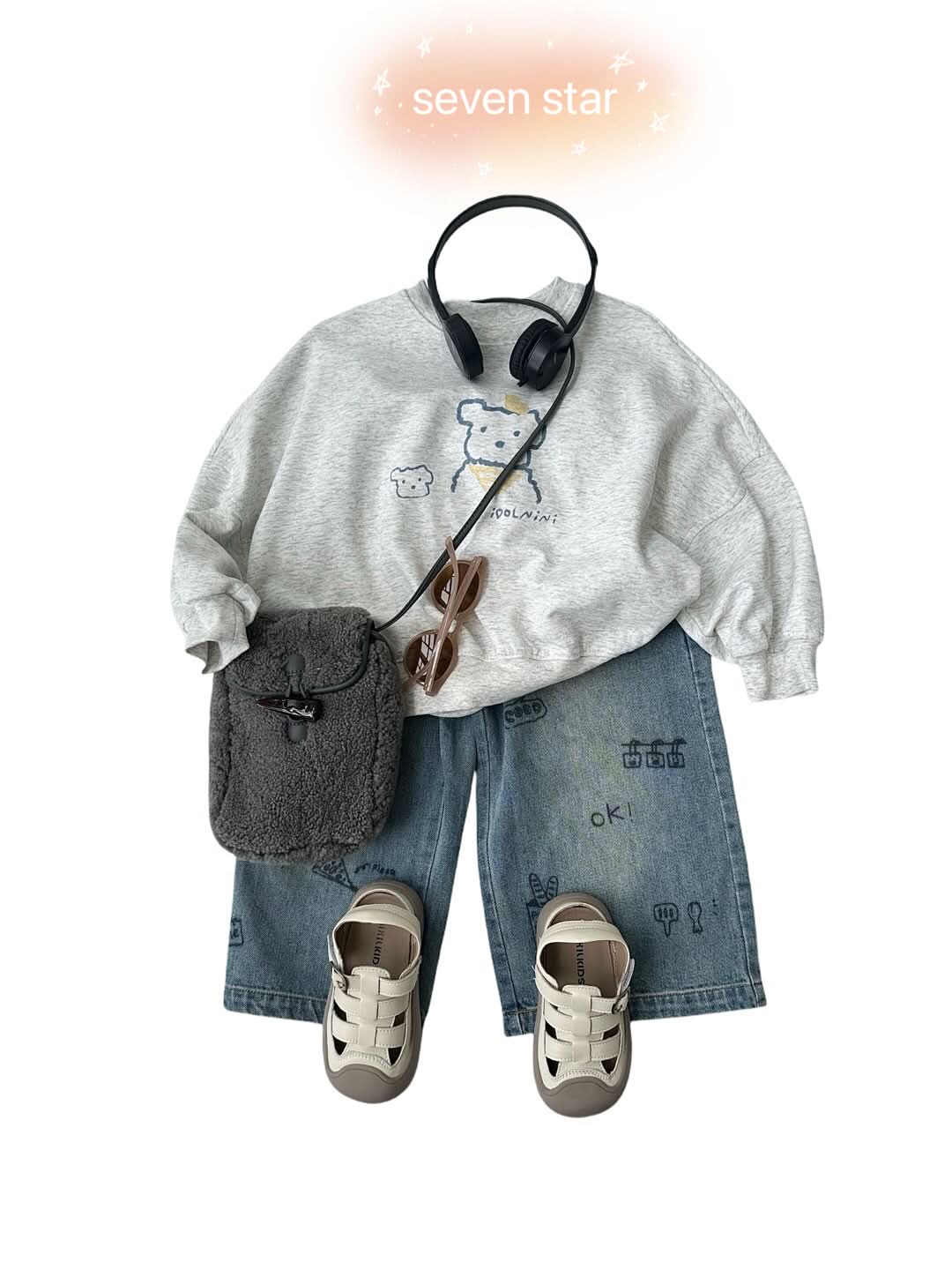 Bear Print boy Sweatshirt 