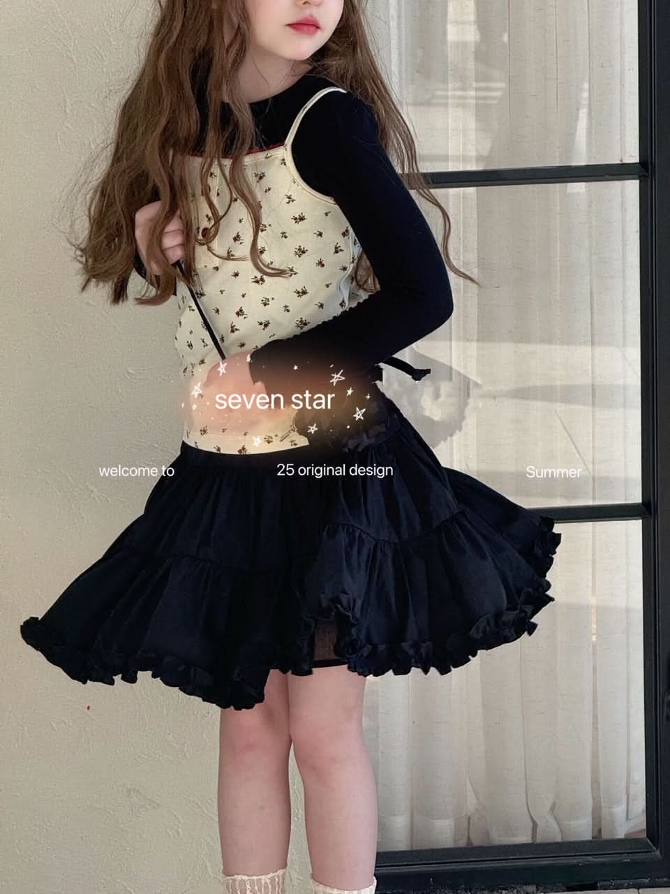 Black Ruffle Girl Skirt