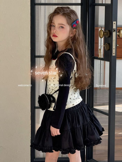 Black Ruffle Skirt
