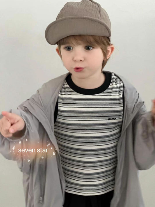 Black Striped boy Tank Top 