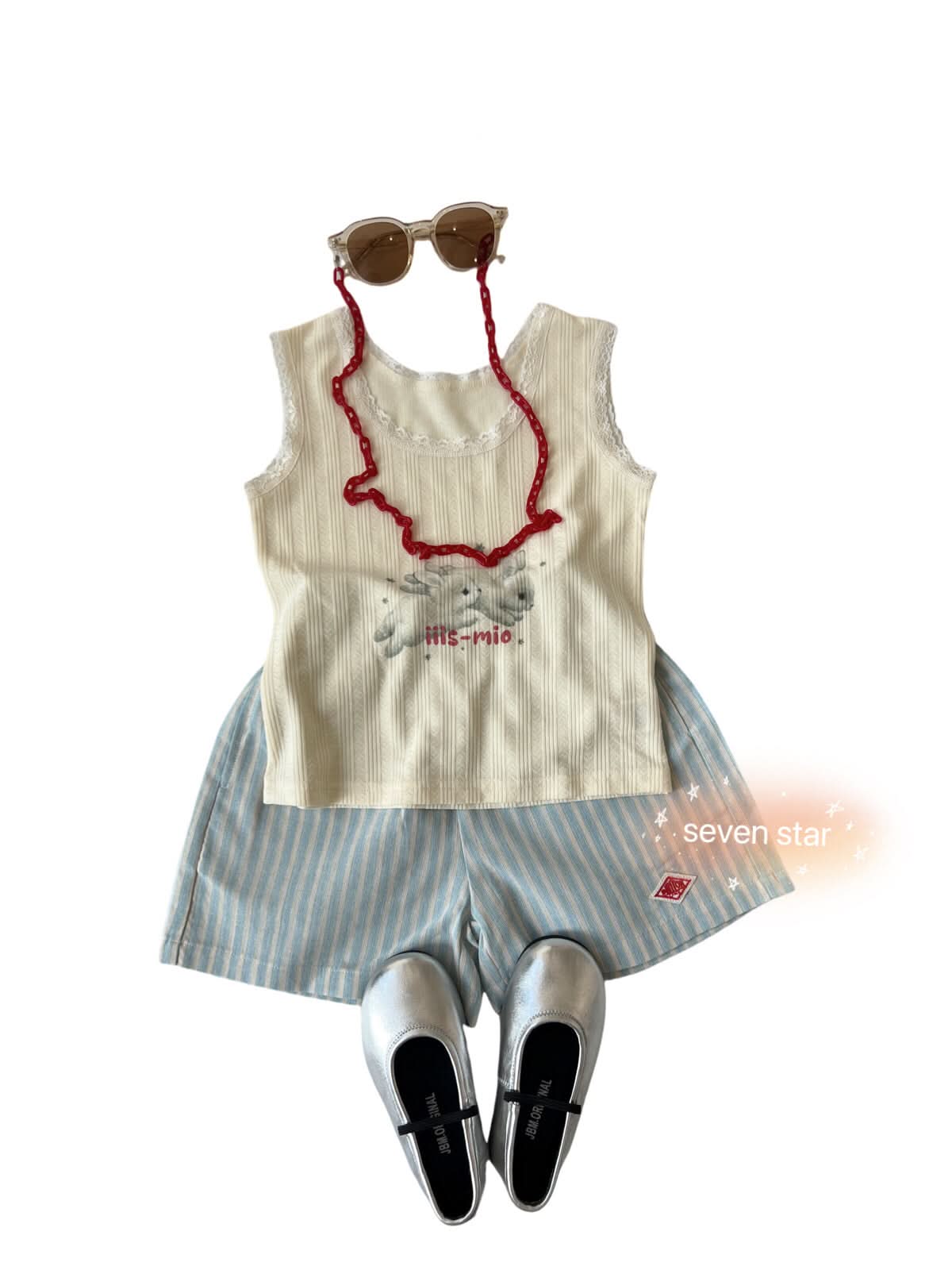 kids Blue Striped Shorts
