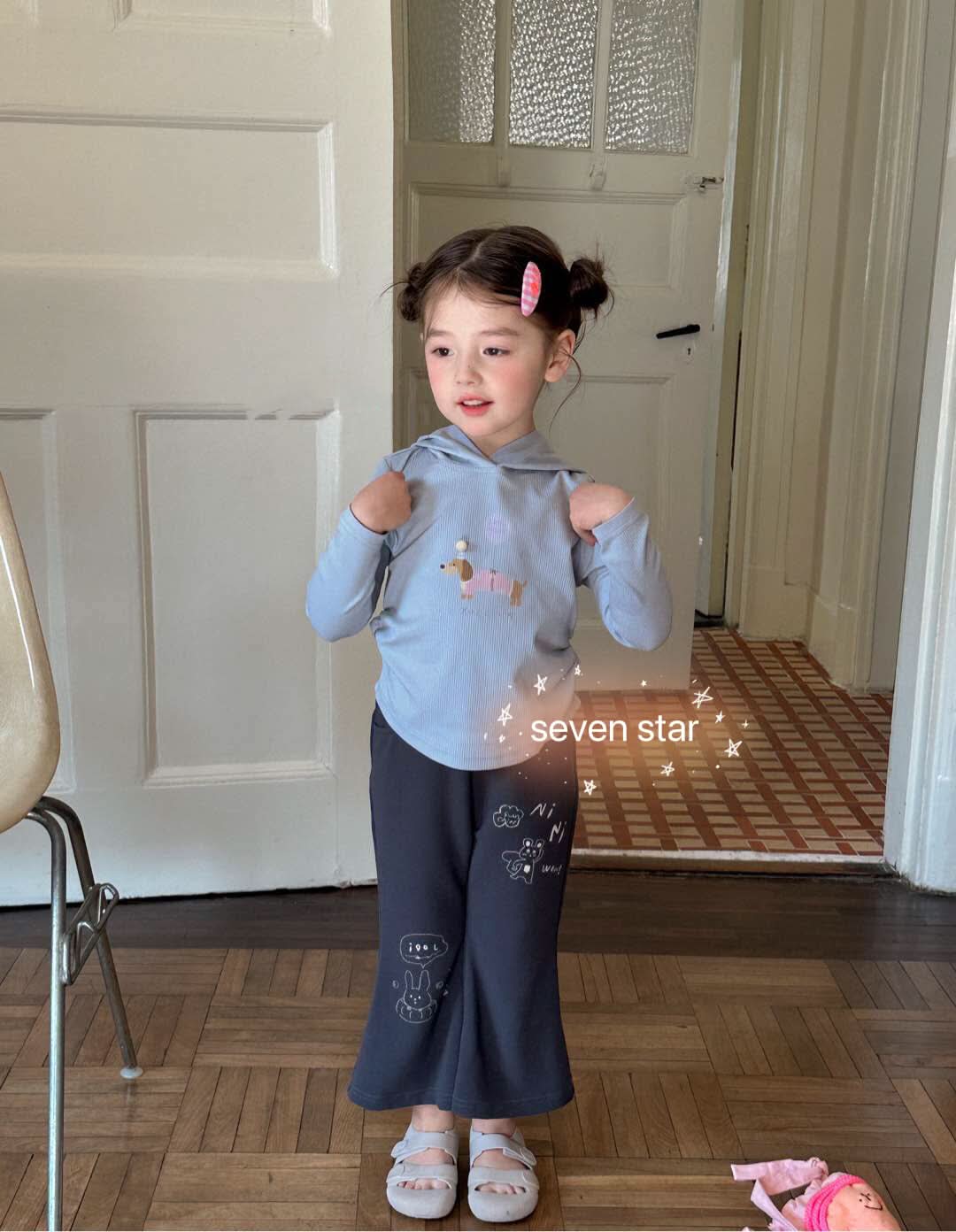 Bunny Print Boot-cut Pants