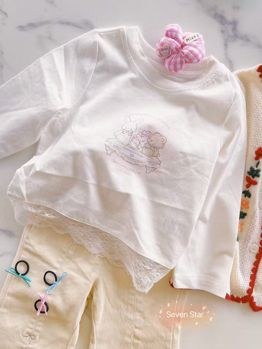 Bunny and Bear Lace Shirt