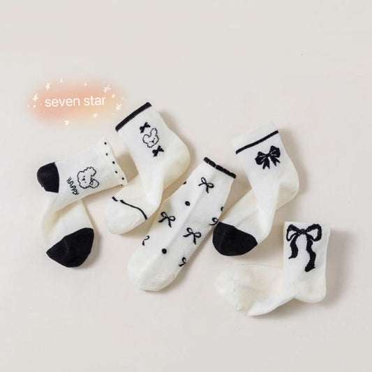 Bunny and Bow-knot girls Crew Socks