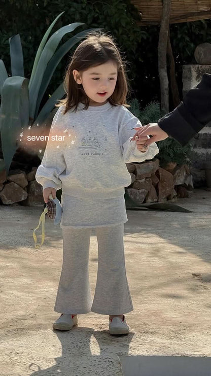 Cartoon Sweatshirt & Pants Set