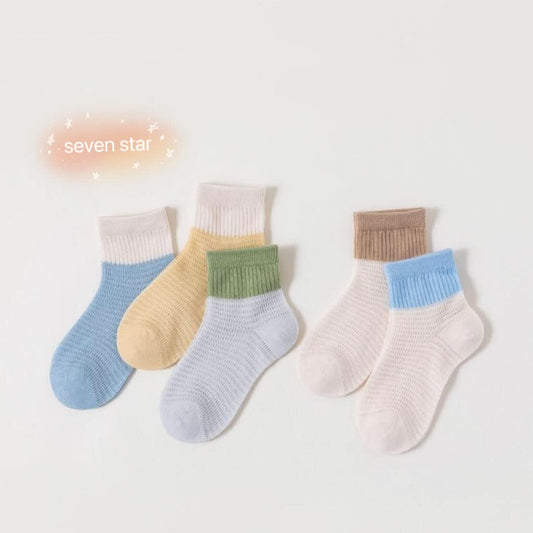 Contrast Color  boys Crew Socks
