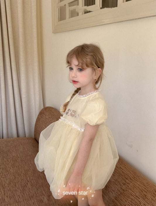 Cute Bears Fluffy Tulle girls Dress