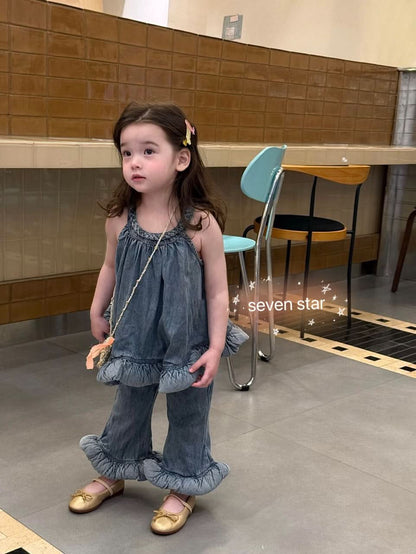 Denim Camisole Top and Jeans Set