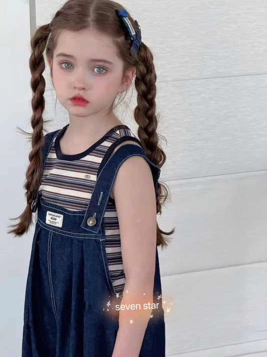 Denim Overalls Jumpsuits for girl